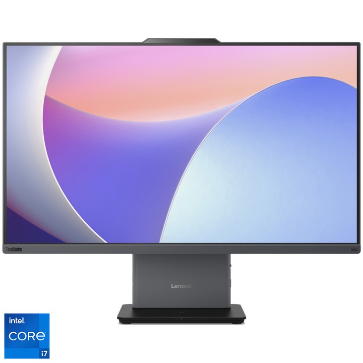 Настолен компютър Lenovo ThinkCentre neo 50a 27 Gen 5, Intel® Core™ i7-13620H, 27" Full HD IPS, Touch, 32GB DDR5, 1TB SSD, Intel® UHD Graphics, Windows® 11 Pro, Luna Grey, 3y on-site Premium Care