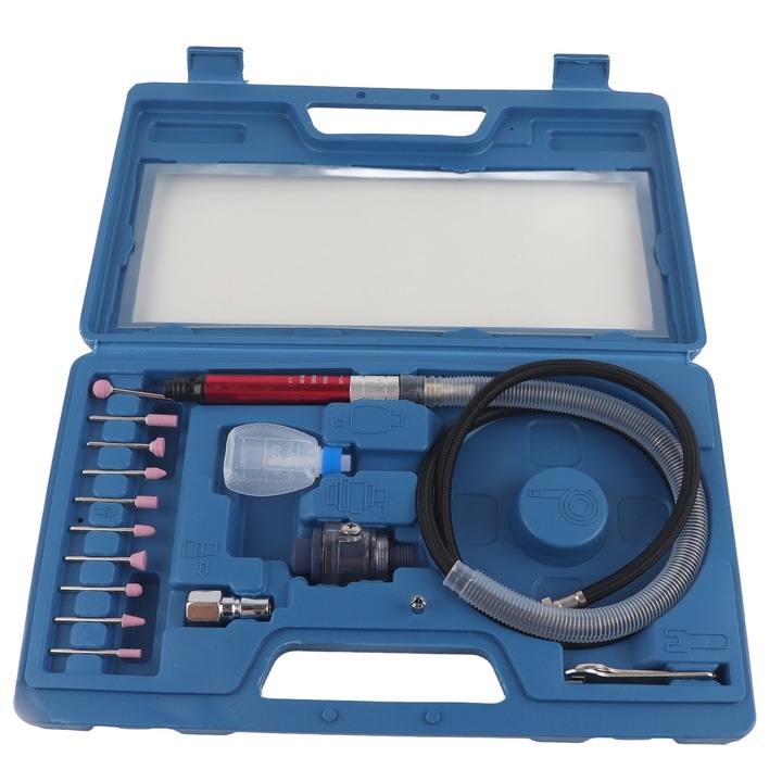 Set Air Micro Grinder Enforose, 17 bucati, viteza 58000rpm, design ergonomic, pentru curatarea bijuteriilor