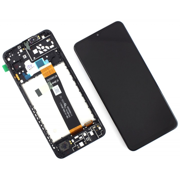 Display compatibil cu Samsung Galaxy A04s A047F Display compatibil cu Service Pack cu Rama Black Negru