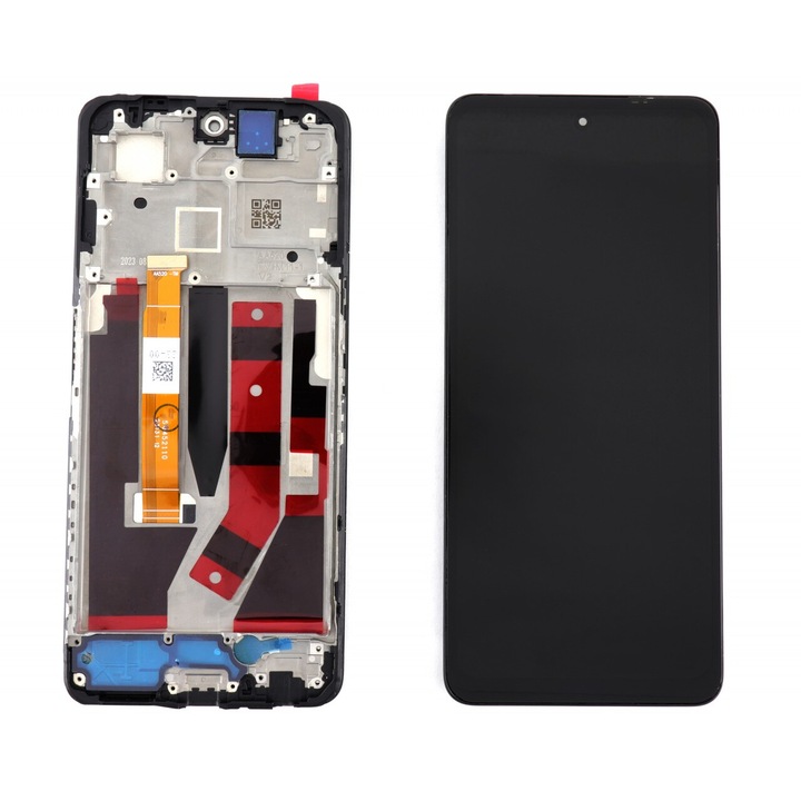 Дисплей, съвместим с Oppo A98 5G с черна черна рамка