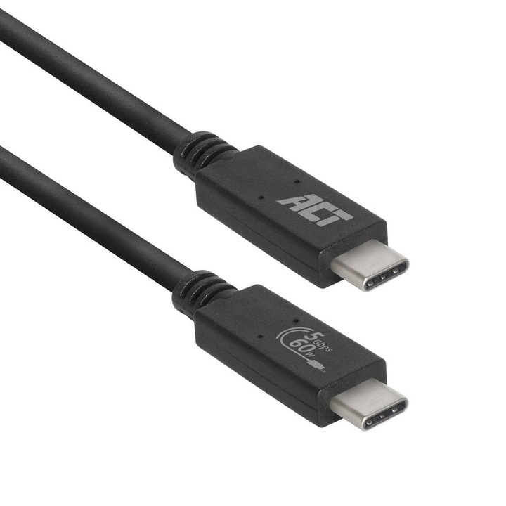 Cablu USB-C ACT AC7401, 1 m, negru, 245457