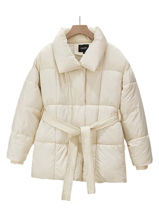 AMRINUGL Дамско яке с качулка, средна дължина, бежово, полиестер, L INTL
