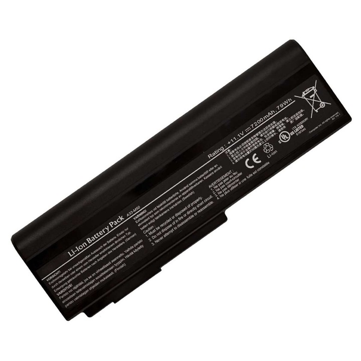 Kompatibilis akkumulátor Asus 90 NED1B2100Y 9 cellás NWF1B2000Y A32 M50 N61 X64 A33 G50 G50E G50G G50J G50T G50V G50VM G50VT G50XM G51 G51J G51JX G51V G51X G51XJ