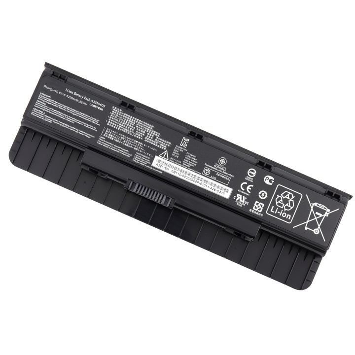 Akkumulátor Asus0B110 00300000 Oem 56Wh / 5200mAh, A31-N56 Oem 56Wh / 5200mAh, A32N1405 Oem 56Wh / 5200mAh, A32N14O5 Oem 200Wh /56Wh