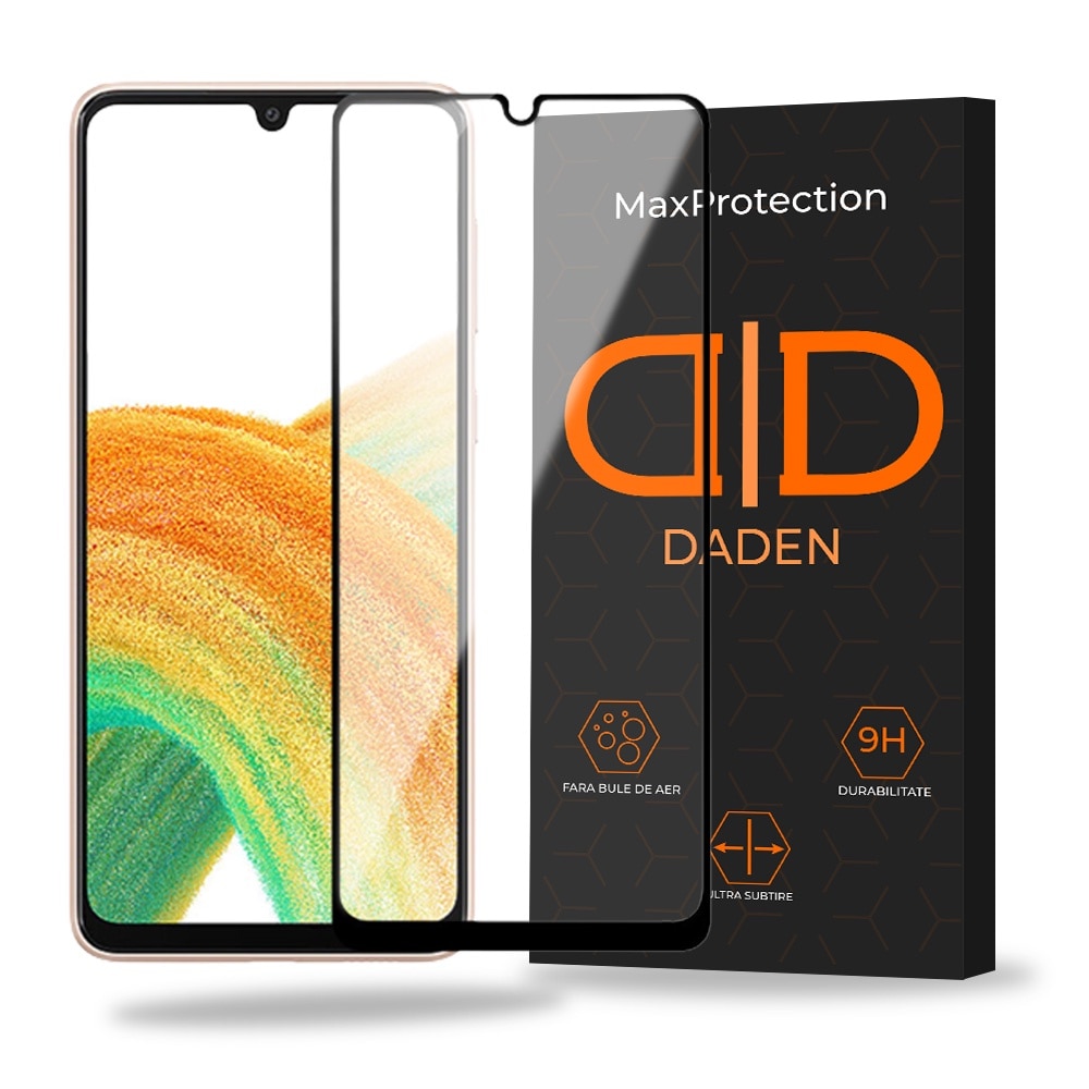 Folie Sticla pentru Samsung Galaxy A12 Daden MaxProtection, Full Cover, Protectie Profesionala, Ultra Rezistenta, Calitate Premium