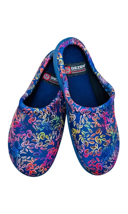 Papuci de casa pentru dama, cu imprimeu floral, Multicolor, 37