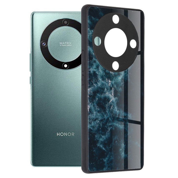 Honor Magic5 Lite, RAO Premium Grip, Glaze Series, V63, Premium Lexgard, Sky BlueNebula kompatibilis burkolat