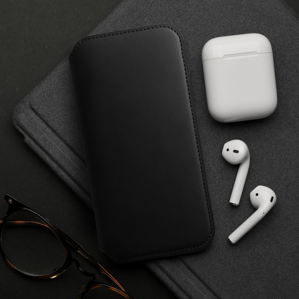 Husa pentru Samsung Galaxy A56 Daden Tip carte, Dual Pocket, Suport card, Functie de Stand si Inchidere Magnetica, Protectie Sporita, Negru