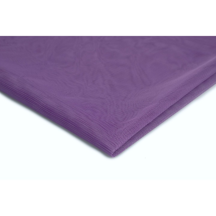 Tesatura Tulle.Maleabil pe o singura fata Heather inchis, 100% Poliester, 50cm x 150cm