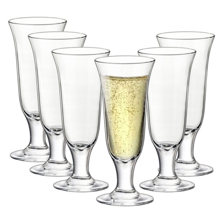 Borospohár készlet 6 darabos, Borgonovo, 170ml, 16x6,5cm, 2mm üveg