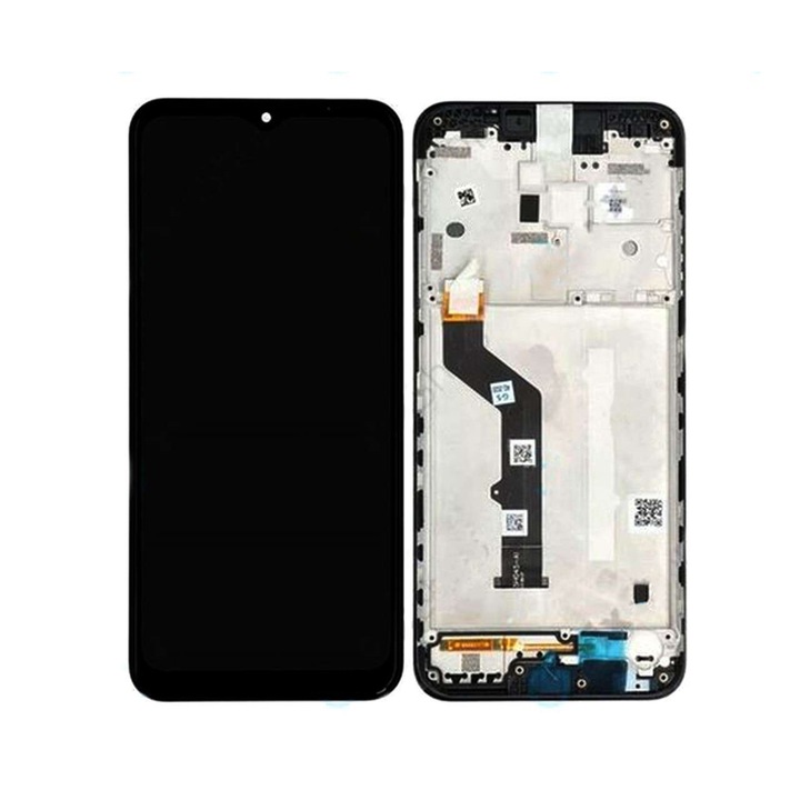 Дисплей, съвместим с Motorola Moto E7 PLUS XT2081 Black Screen Service Pack с рамка