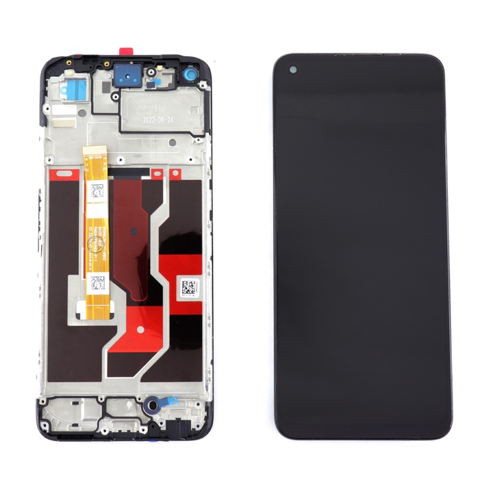Дисплей, съвместим с Oppo A36 4G с черна черна рамка