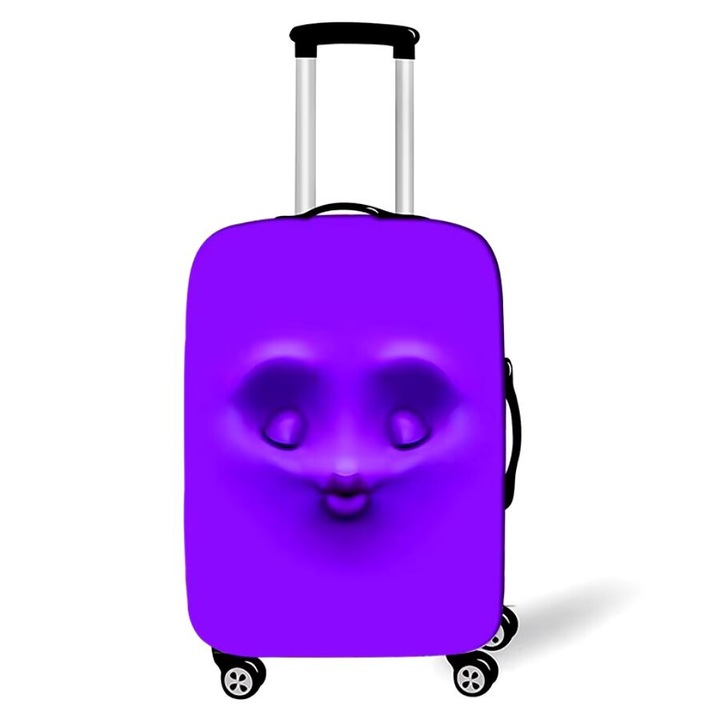 Husa protectie troler model Purple Emoji, Mov, marimea L