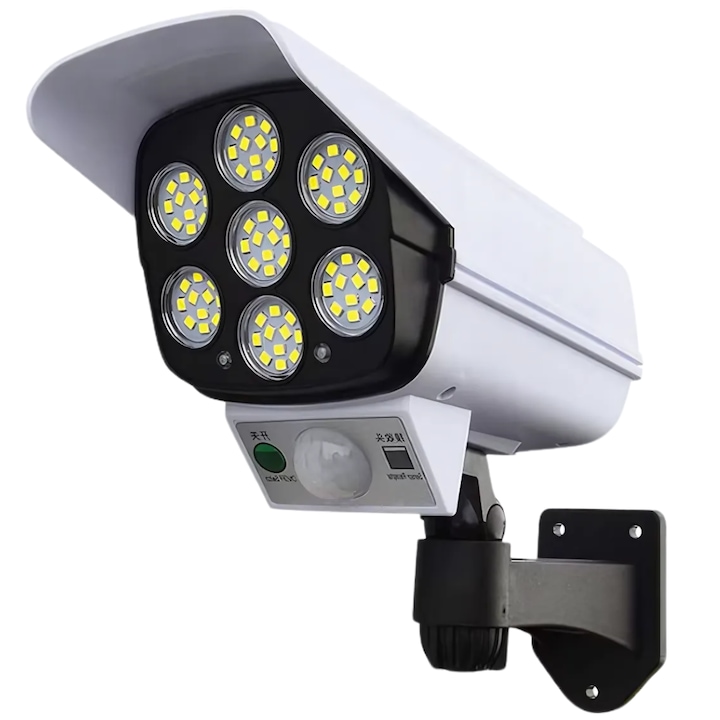 LED napelemes lámpa, SDEPOT®, mozgásérzékelővel, térfigyelő kamera típus, JLP 2178 modell