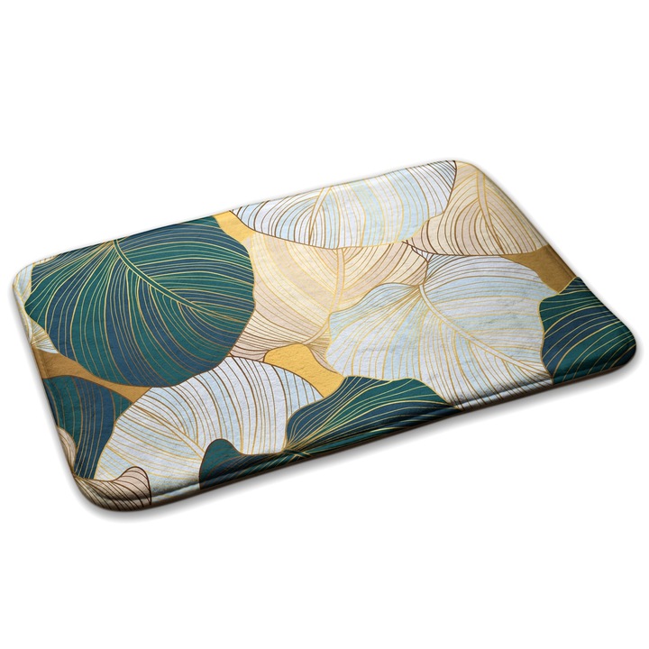 Covoare, Decormat, frunze, Verde deschis, 75x45 cm, 010350680010100278696