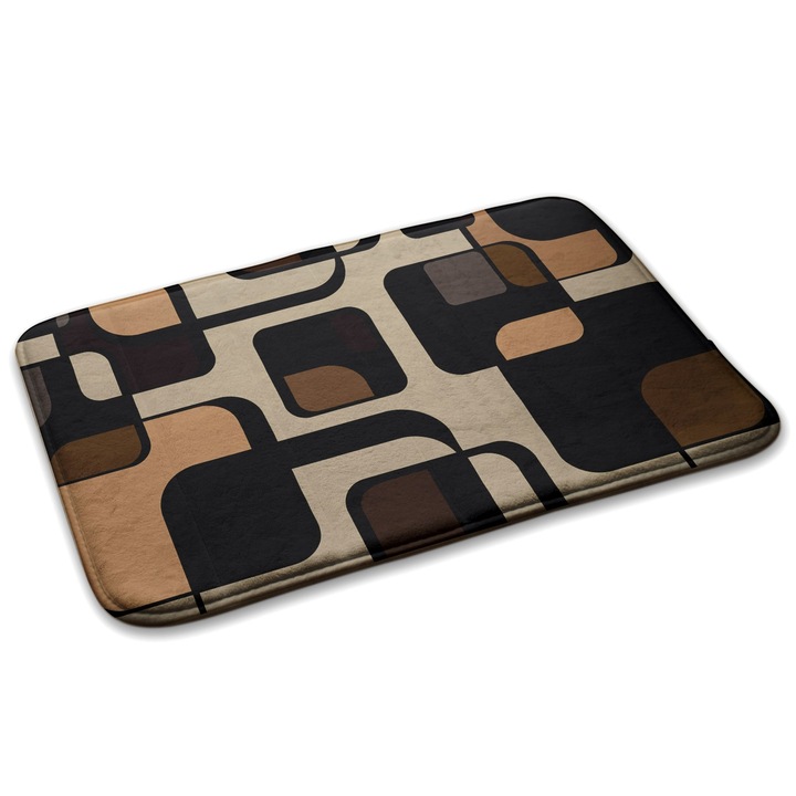 Covoare, Decormat, Model geometric, Maro, 75x45 cm, 010350680010100278850