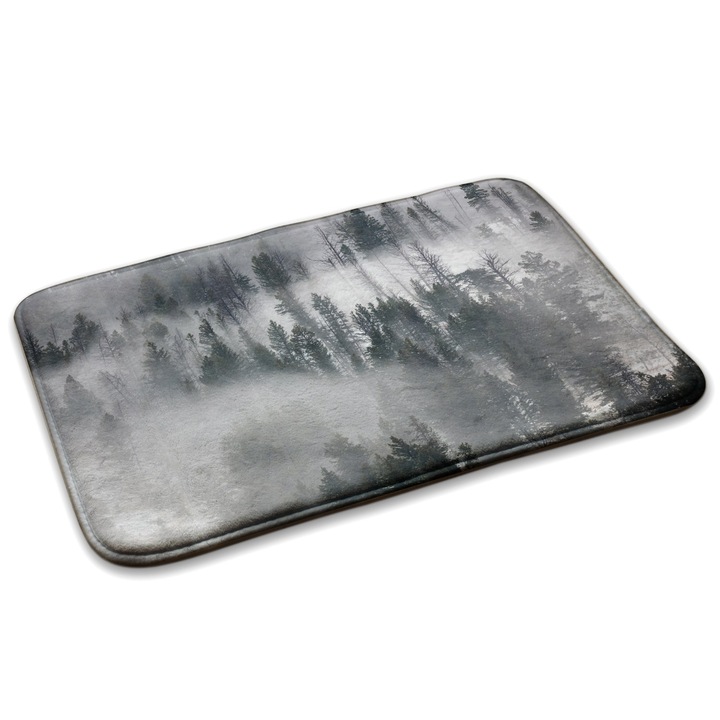 Covoare, Decormat, Padure in ceata, Verde deschis, 75x45 cm, 010350680010100279049