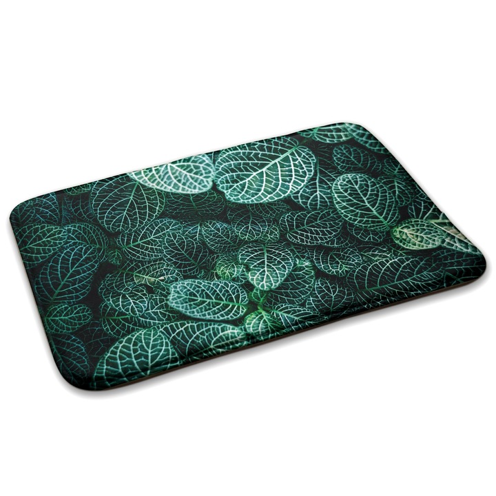 Covoare, Decormat, Frunze cu vene, Verde deschis, 75x45 cm, 010350680010100279041