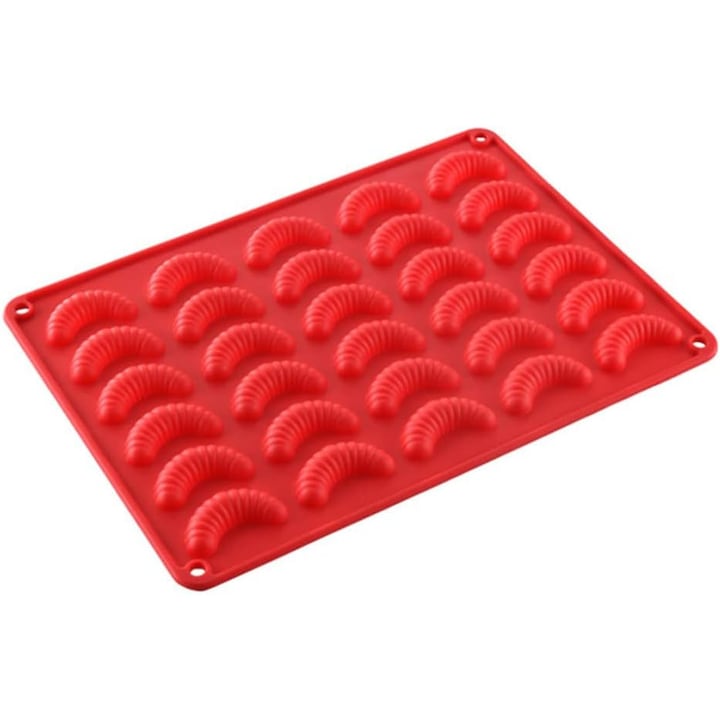 Forma prajituri din silicon, 30 prajituri/praline, rosu, antiaderenta