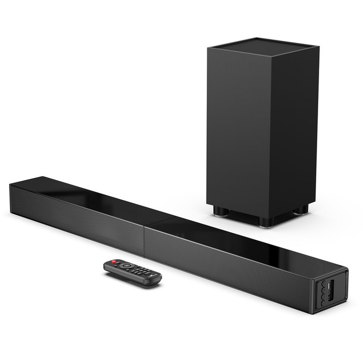 Саундбар със субуфер LARKSOUND 2.1, 31 инча, Bluetooth, HDMI ARC, 30,98x2,36x4,13 инча