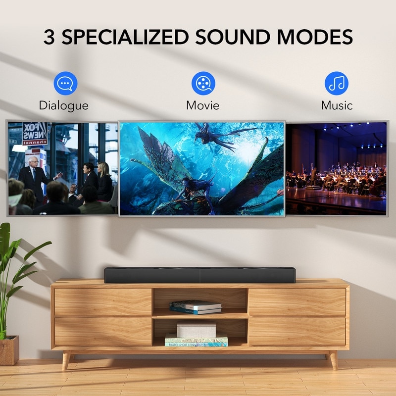 Soundbar LARKSOUND, sistem audio surround, Bluetooth, 31 inch, 30.98x2.36x3.54 inch