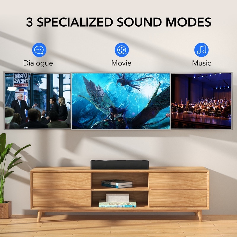 Soundbar LARKSOUND, 15.75x3.54x2.36 in, Bluetooth, cu telecomanda si cabluri