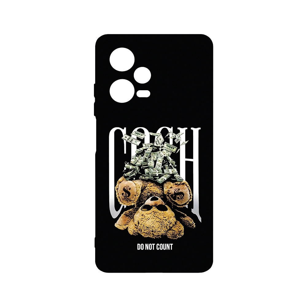 BestCase® Husa Slim Premium Silicon 1.2MM, Compatibila cu Xiaomi Redmi Note 12 Pro 5G / Poco X5 Pro, Teddy Bear Money, Microfibra in interior, Antisoc, Protectie camera si ecran, PB 1460