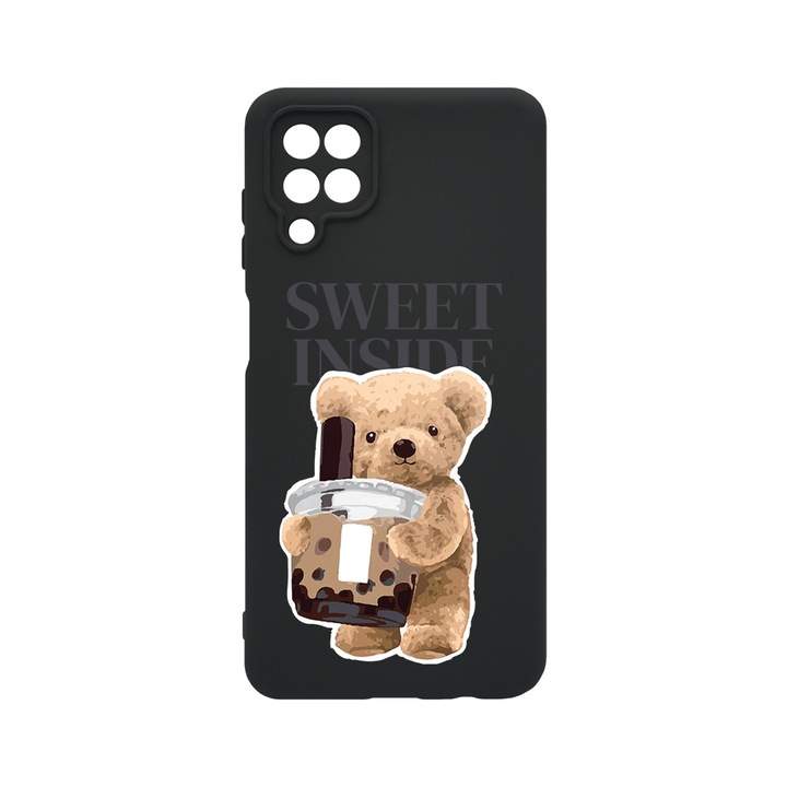 BestCase® Husa Slim Premium Silicon 1.2MM, Compatibila cu Samsung Galaxy A12 / Galaxy M12, Teddy Bear Sweet Inside, Microfibra in interior, Antisoc, Protectie camera si ecran, PB 1461