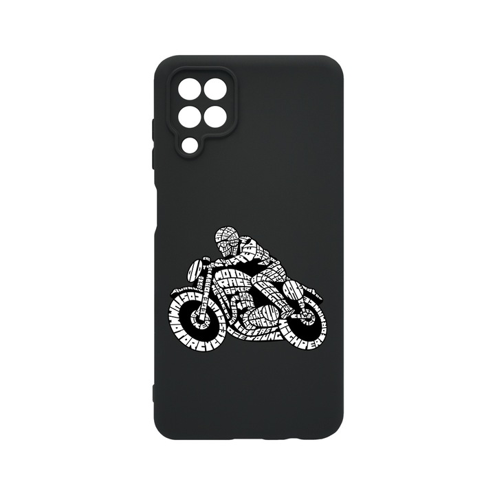 BestCase® Husa Slim Premium Silicon 1.2MM, Compatibila cu Samsung Galaxy A12 / Galaxy M12, Calligraphy Moto Sport, Microfibra in interior, Antisoc, Protectie camera si ecran, PB 1518