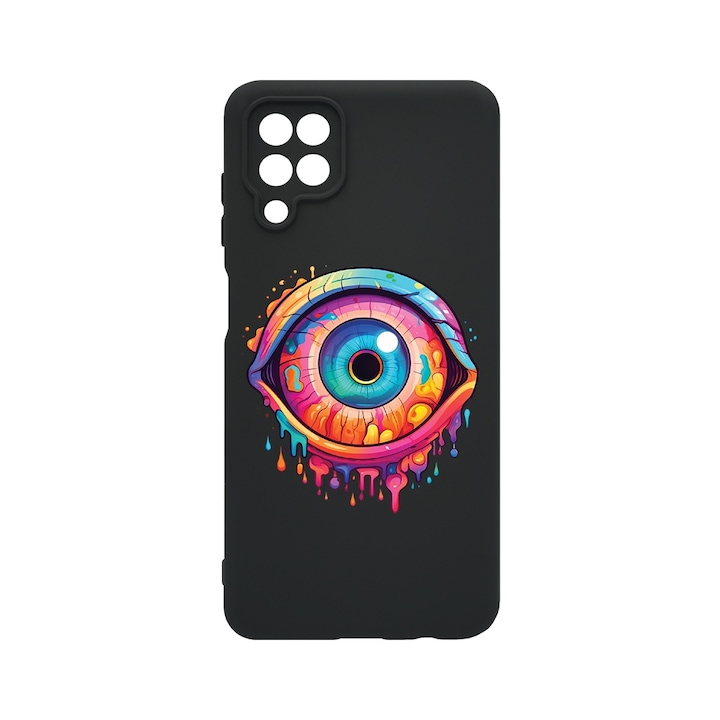 BestCase® Husa Slim Premium Silicon 1.2MM, Compatibila cu Samsung Galaxy A12 / Galaxy M12, Dream Colors Eye, Microfibra in interior, Antisoc, Protectie camera si ecran, PB 1507