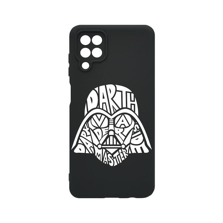 BestCase® Husa Slim Premium Silicon 1.2MM, Compatibila cu Samsung Galaxy A12 / Galaxy M12, Calligraphy Darth Vader, Microfibra in interior, Antisoc, Protectie camera si ecran, PB 1519