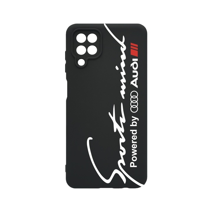 BestCase® Husa Slim Premium Silicon 1.2MM, Compatibila cu Samsung Galaxy A12 / Galaxy M12, Powered By Audi, Microfibra in interior, Antisoc, Protectie camera si ecran, PB 1671