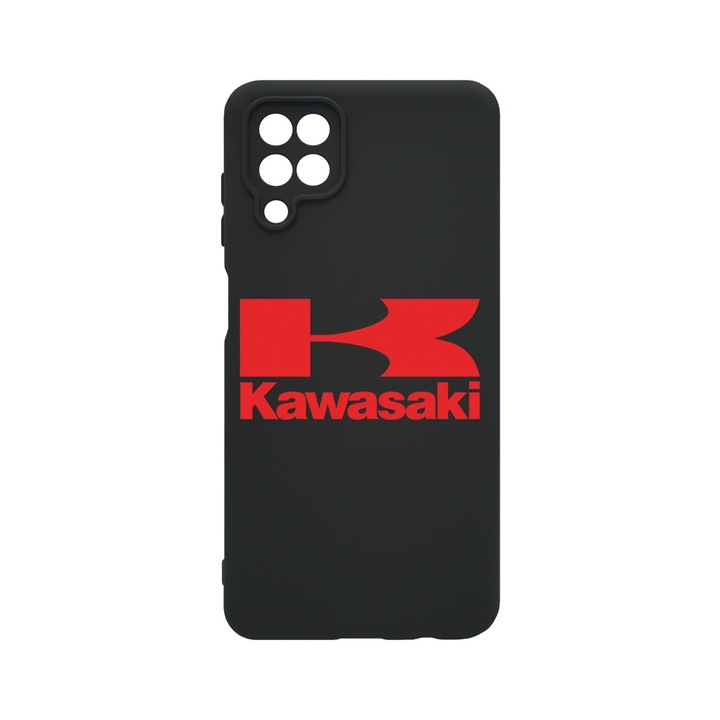 BestCase® Husa Slim Premium Silicon 1.2MM, Compatibila cu Samsung Galaxy A12 / Galaxy M12, Logo Kawasaki, Microfibra in interior, Antisoc, Protectie camera si ecran, PB 1738