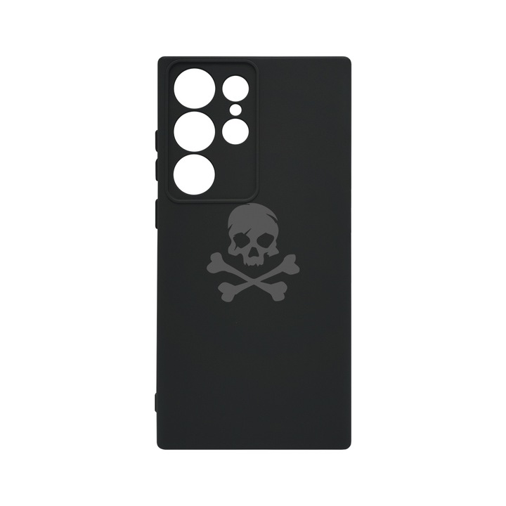 BestCase® Husa Slim Premium Silicon 1.2MM, Compatibila cu Samsung Galaxy S23 Ultra, Skull, Microfibra in interior, Antisoc, Protectie camera si ecran, PB 1473