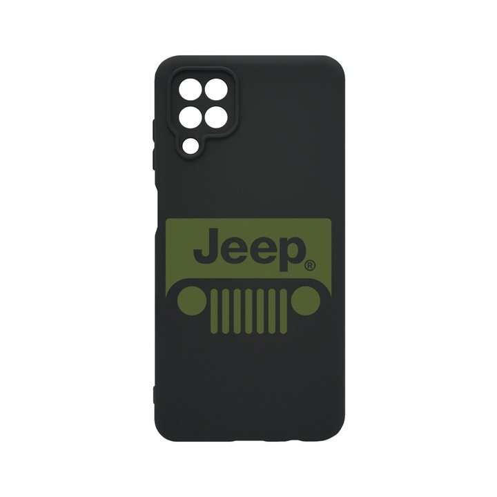 BestCase® Husa Slim Premium Silicon 1.2MM, Compatibila cu Samsung Galaxy A12 / Galaxy M12, Logo Jeep, Microfibra in interior, Antisoc, Protectie camera si ecran, PB 1739