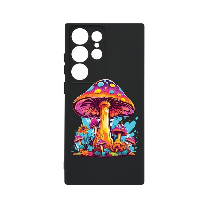 BestCase® Husa Slim Premium Silicon 1.2MM, Compatibila cu Samsung Galaxy S23 Ultra, Dream Colors Mushrooms, Microfibra in interior, Antisoc, Protectie camera si ecran, PB 1511