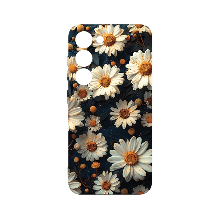 BestCase® Husa Slim Premium Silicon 1.2MM, Compatibila cu Samsung Galaxy S23 Plus, 3D Daisy, Microfibra in interior, Antisoc, Protectie camera si ecran, PB 1440