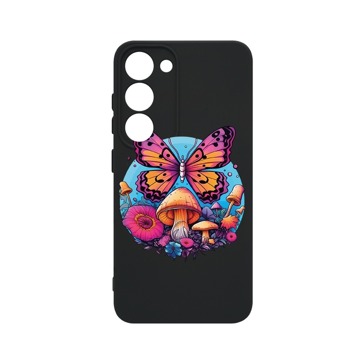 BestCase® Husa Slim Premium Silicon 1.2MM, Compatibila cu Samsung Galaxy S23 Plus, Dream Colors - Butterfly, Microfibra in interior, Antisoc, Protectie camera si ecran, PB 1572