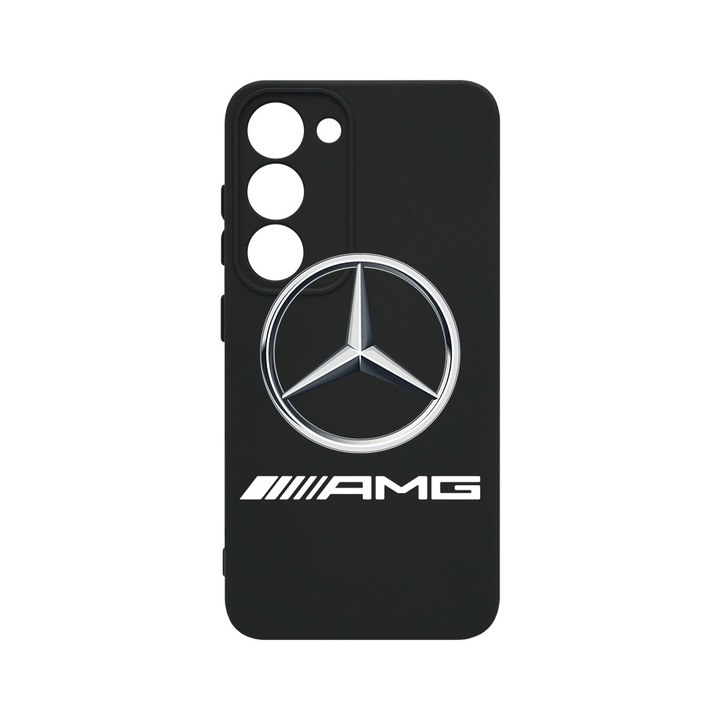 BestCase® Husa Slim Premium Silicon 1.2MM, Compatibila cu Samsung Galaxy S23 Plus, Logo Mercedes-Benz AMG, Microfibra in interior, Antisoc, Protectie camera si ecran, PB 1732
