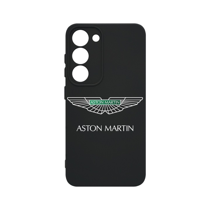 BestCase® Husa Slim Premium Silicon 1.2MM, Compatibila cu Samsung Galaxy S23 Plus, Logo Aston Martin, Microfibra in interior, Antisoc, Protectie camera si ecran, PB 1771