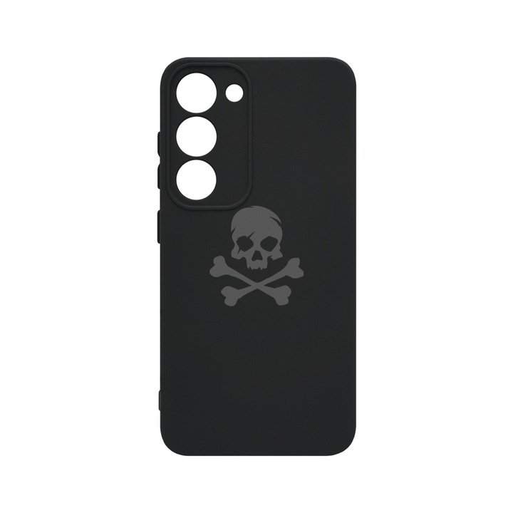 BestCase® Husa Slim Premium Silicon 1.2MM, Compatibila cu Samsung Galaxy S23, Skull, Microfibra in interior, Antisoc, Protectie camera si ecran, PB 1473