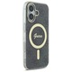 Husa de protectie Guess IML 4G MagSafe pentru iPhone 16 Plus, neagra, design clasic