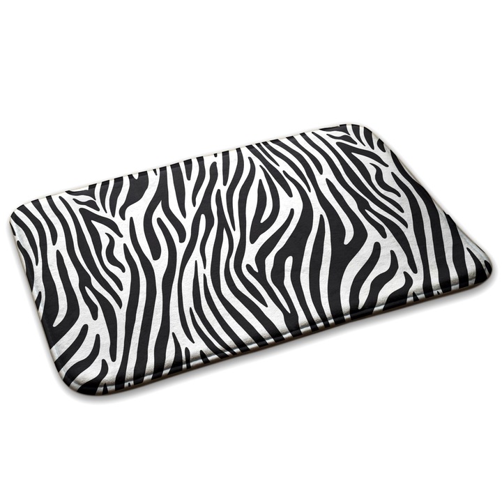 Covoare, Decormat, Dungi de zebra, Negru, 75x45 cm, 010350680010100278886