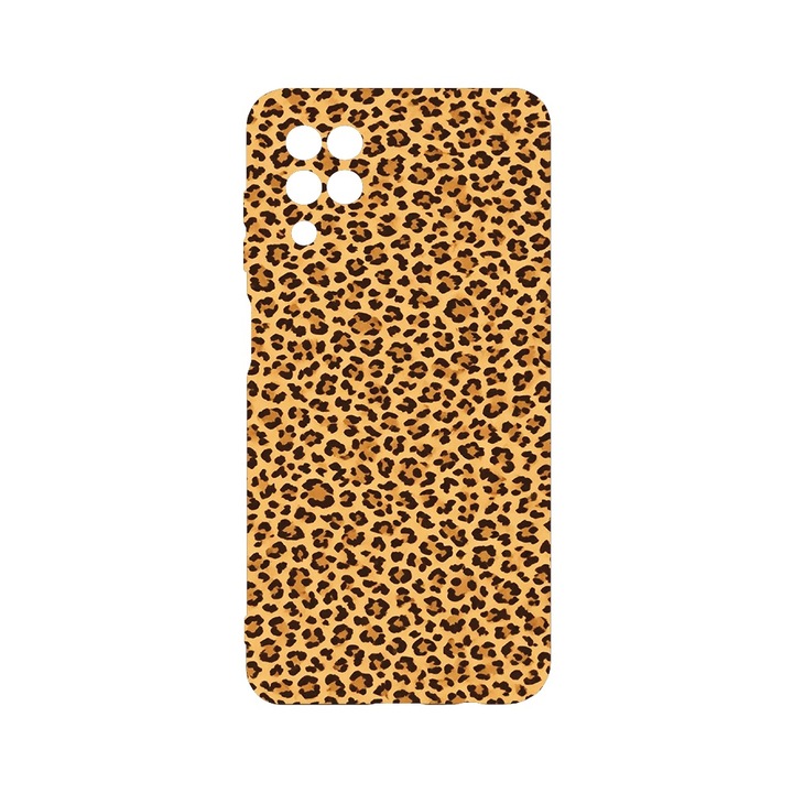 BestCase® Husa Slim Premium Silicon 1.2MM, Compatibila cu Samsung Galaxy A12 / Galaxy M12, Leopard pattern, Microfibra in interior, Antisoc, Protectie camera si ecran, PB 1445