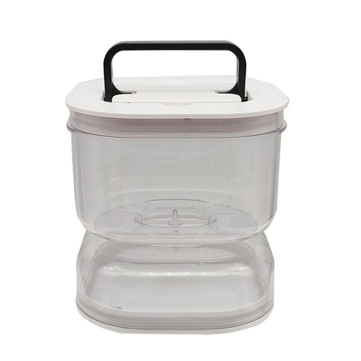 Borcan pentru Muraturi, Cyrax, Separator pentru Lichide, Ermetic, Termorezistent, Tip Clepsidra, 1400 ml, ABS, Alb, 13.5x9.5 cm