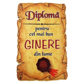 Magnet Diploma pentru Cel mai bun GINERE din lume, lemn Magnet Diploma pentru Cel mai bun GINERE din lume, lemn