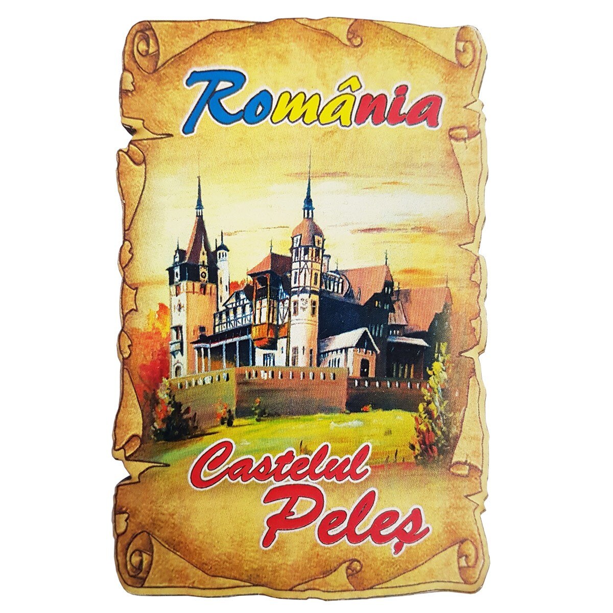 Magnet Castelul Peles, lemn