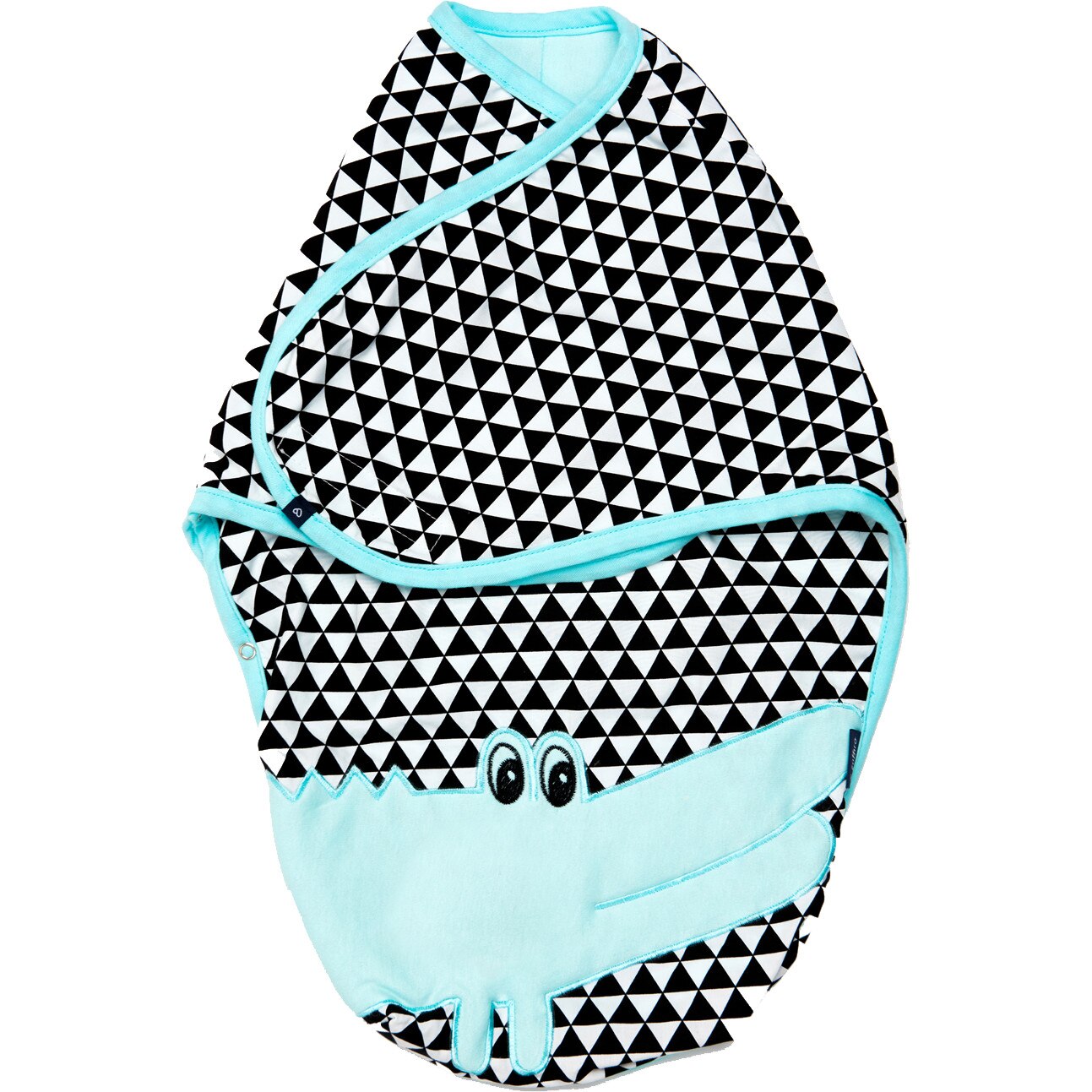 Sistem de infasare cu broderie Crocodil, Womar Zaffiro, Turcoaz/Alb/Negru