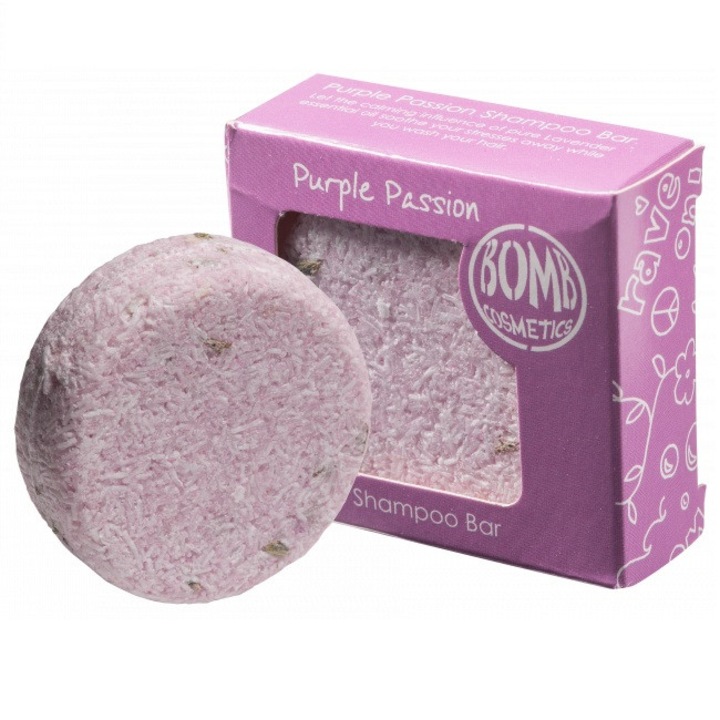 Szilárd vegán sampon, Purple Passion, 50g, Bomb Cosmetics