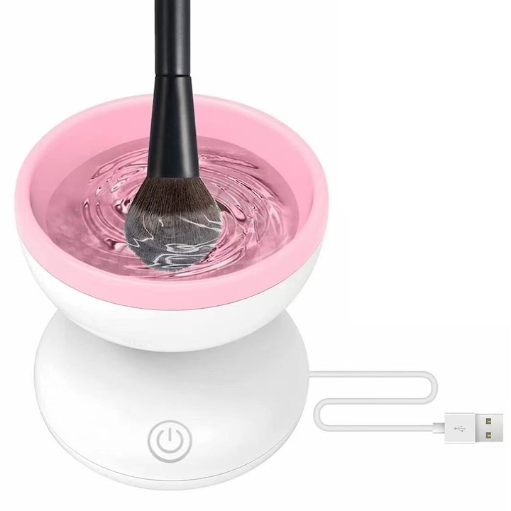 Aparat curatare pensule de machiaj electric, Incarcare prin USB, Portabil, EMATTERIO®
